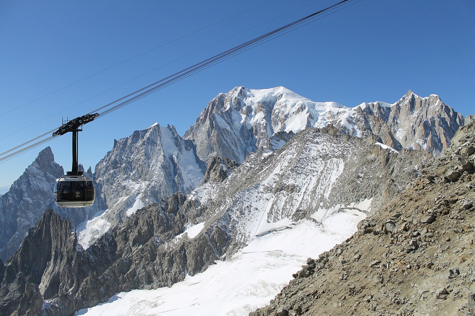 Mont Blanc and the high mountain